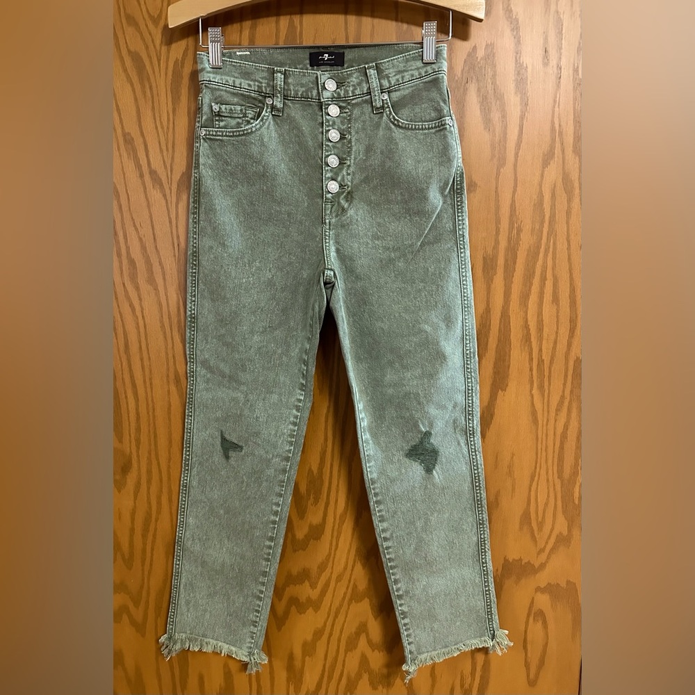 7 For All Mankind High Rise Wide Leg Cropped Jeans - NWT